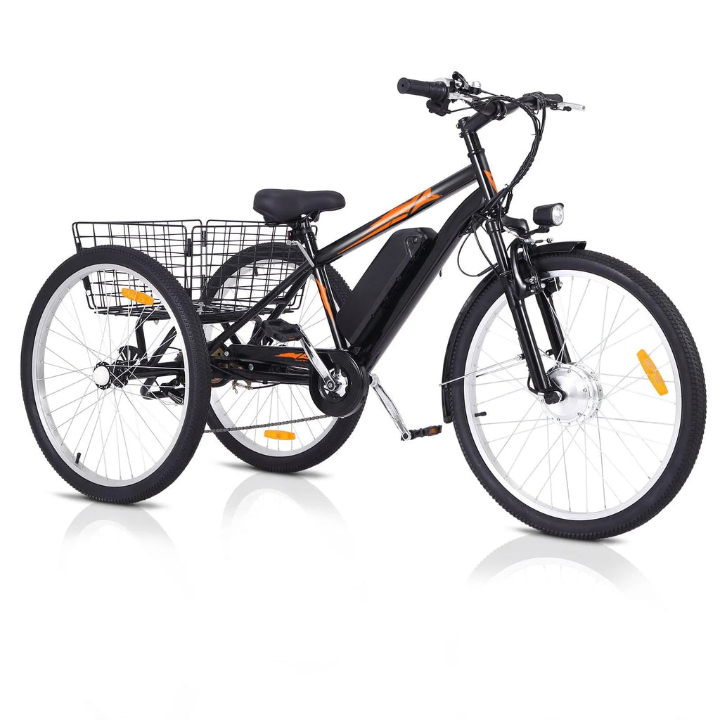 Electric Tricycle 24 7 Speeds 3 Wheels Blue A61291