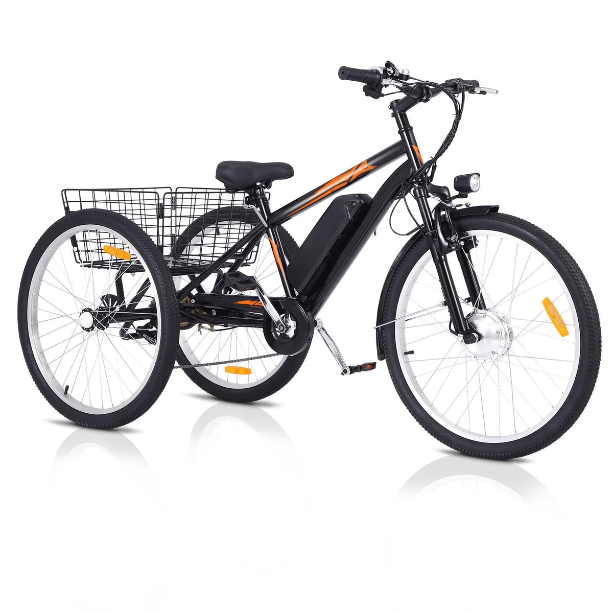 Electric Tricycle 24 7 Speeds 3 Wheels Blue A61291