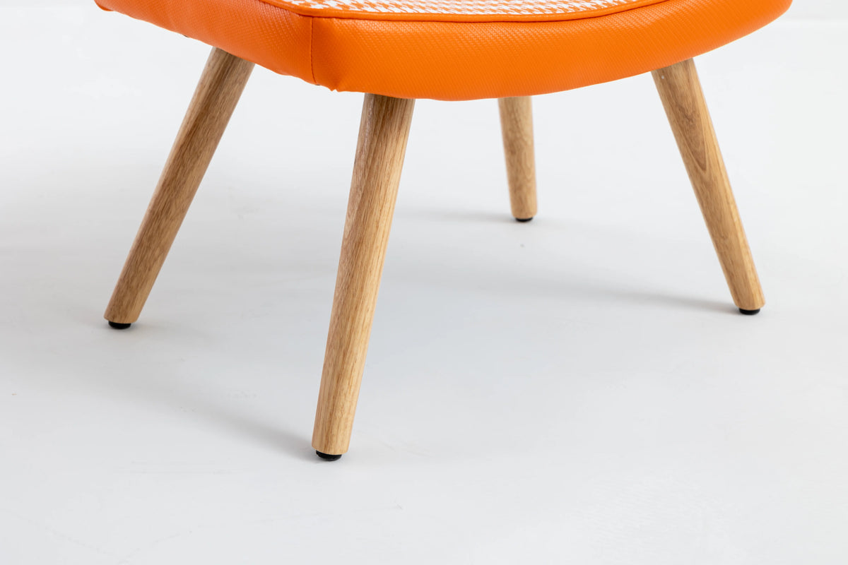 Wooden Step Stool with Cushion and Non-Slip Pad U545834