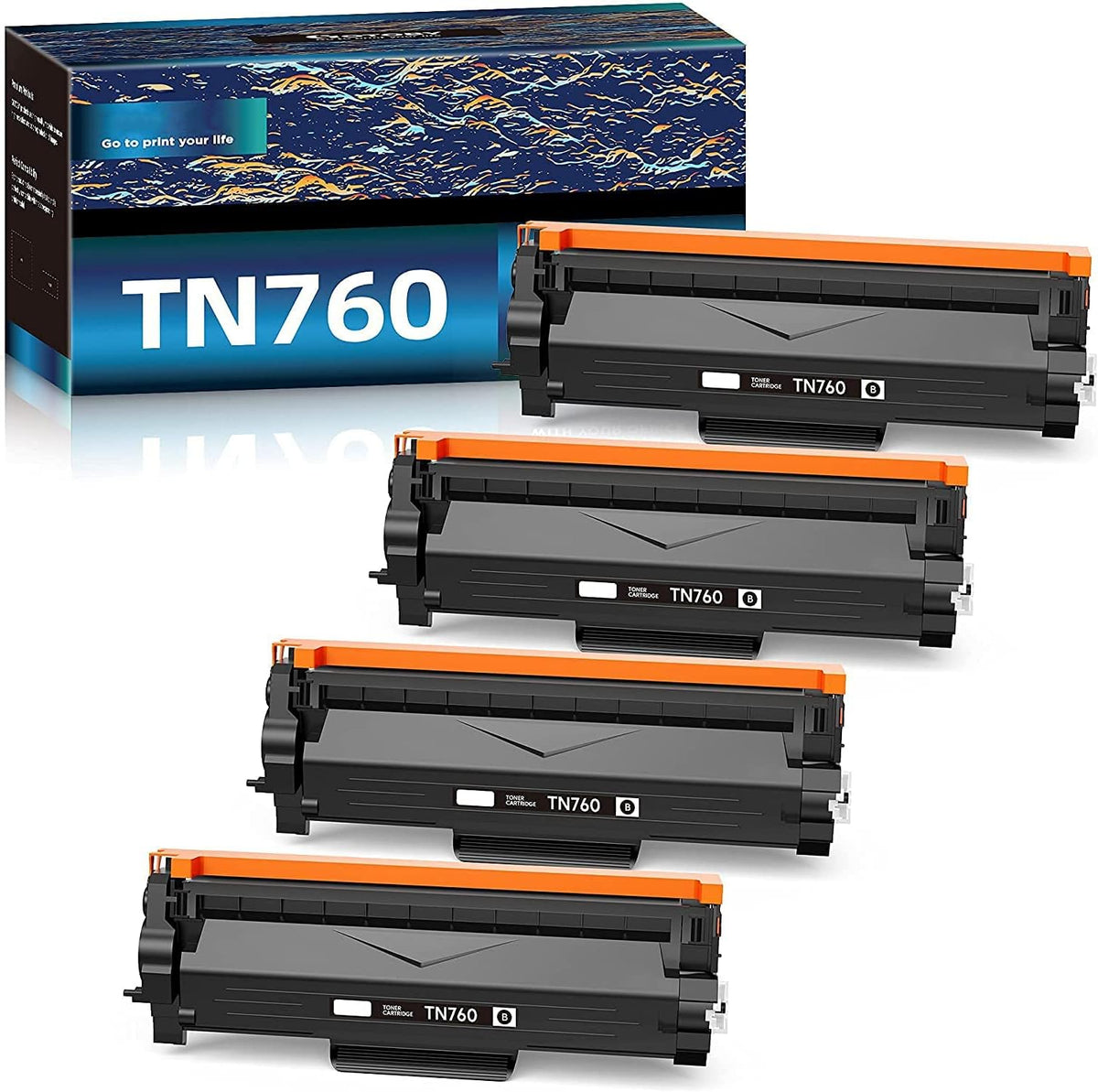 Compatible Toner Cartridge Replacement High Yield Black 4-Pack J390
