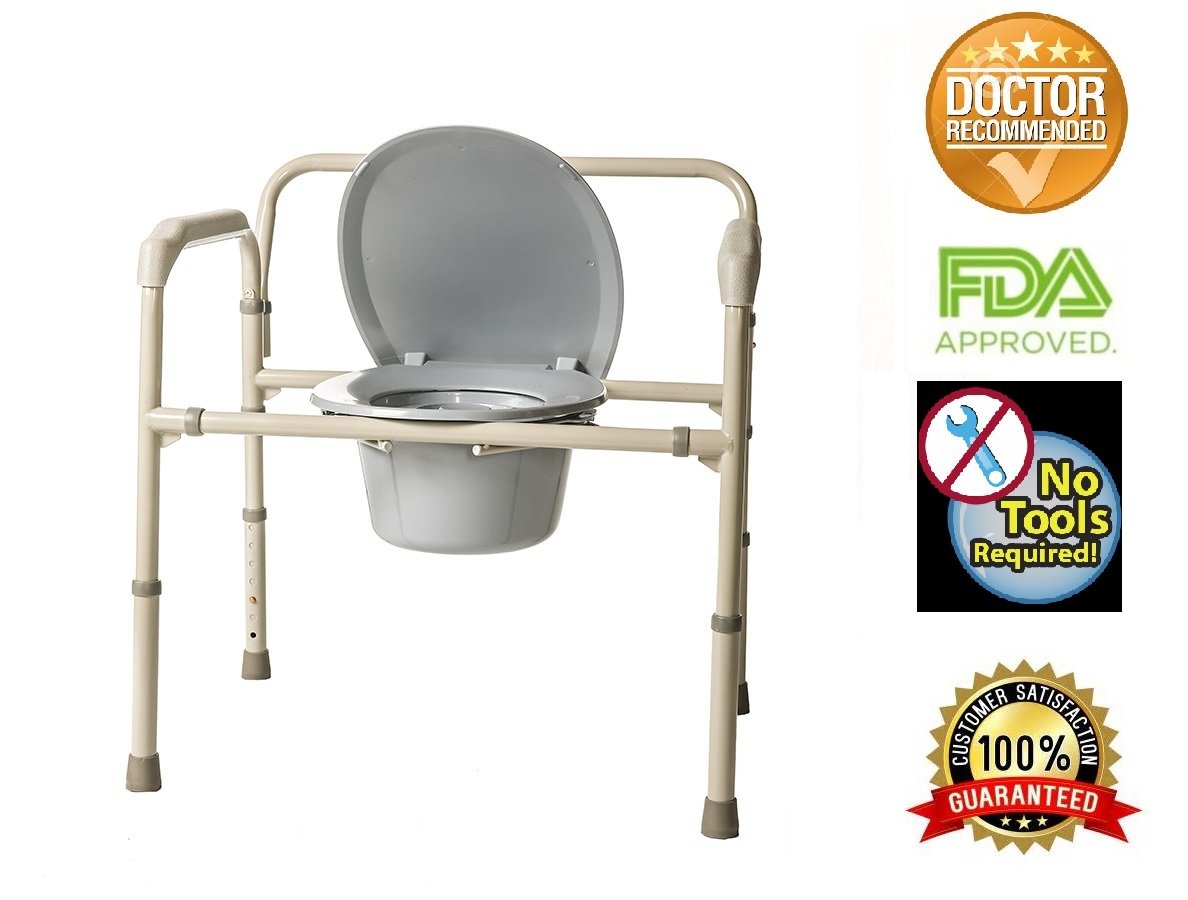 Gray Heavy Duty Bariatric Commode Chair G5249