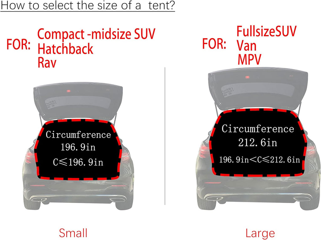 Black Waterproof 3000MM Tailgate Shade Awning Tent C983365