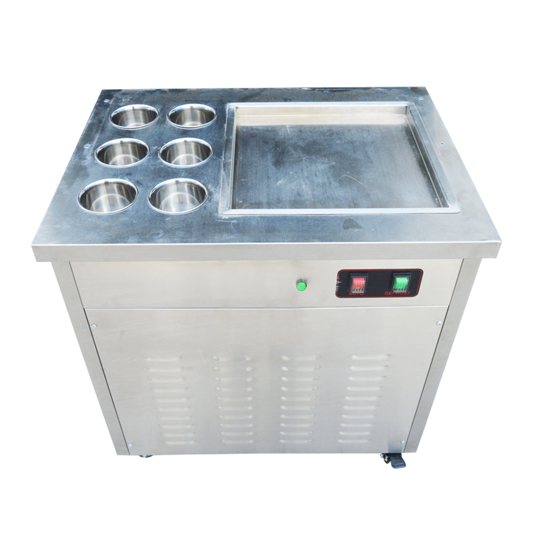 Commercial Fried Yogurt Machine with Dust Cover & 6 Buckets O48831