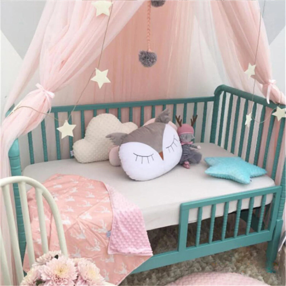 Round Lace Dome Mosquito Net Bed Canopy L4103