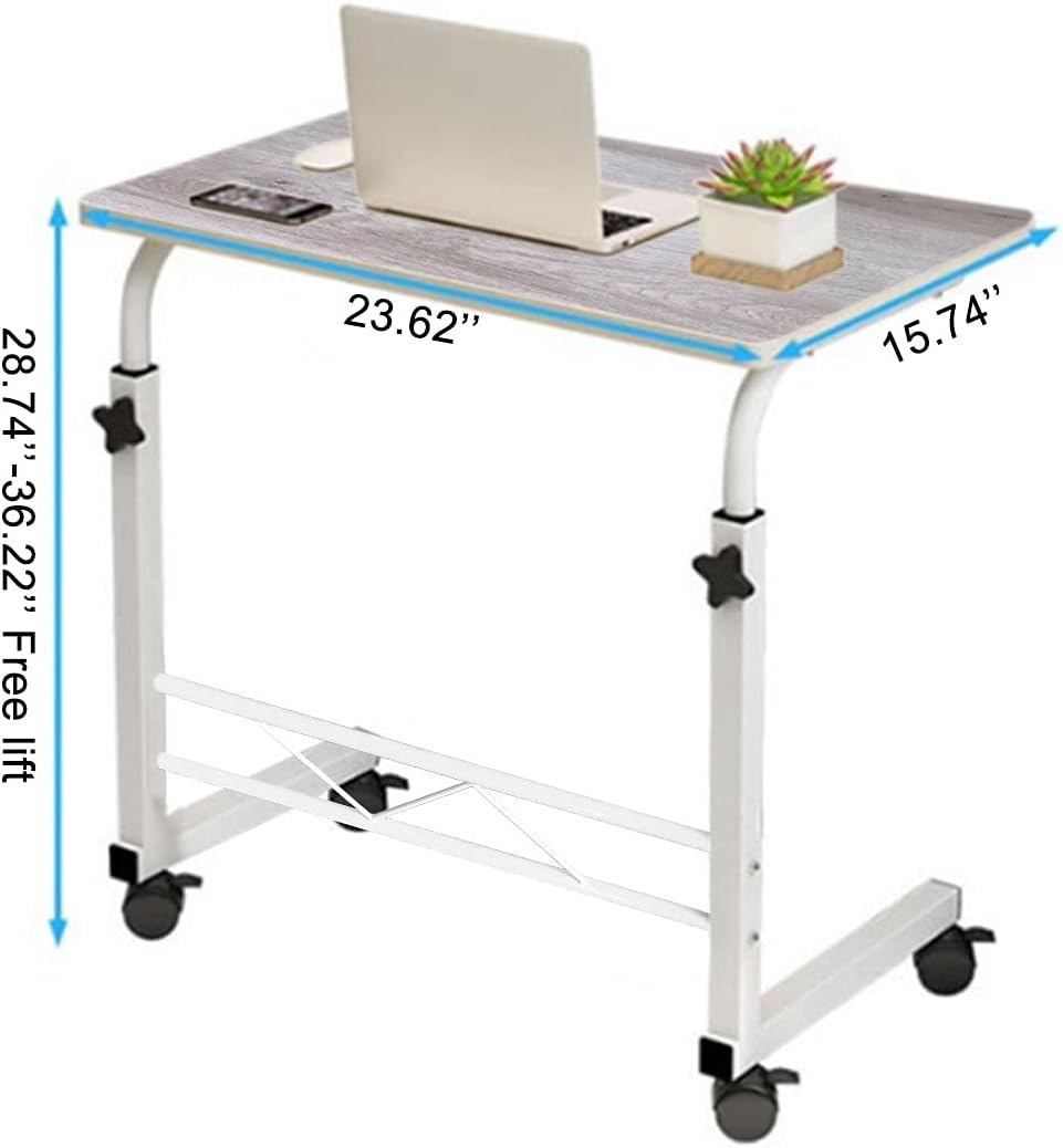 Adjustable Height Rolling Laptop Cart with Wheels J692