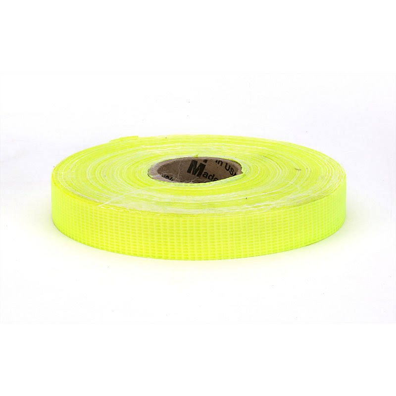 Vinyl Coated Nylon Reinforced Fluorescent Barricade Tape, 3/4x22 x 50 Yd., Glo Lime (Pack of 10) D5482
