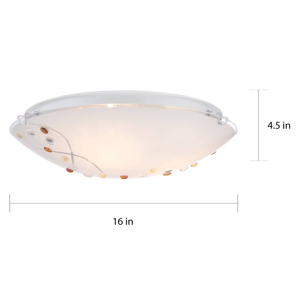 Polished Chrome 3-Light Flush Mount N5355