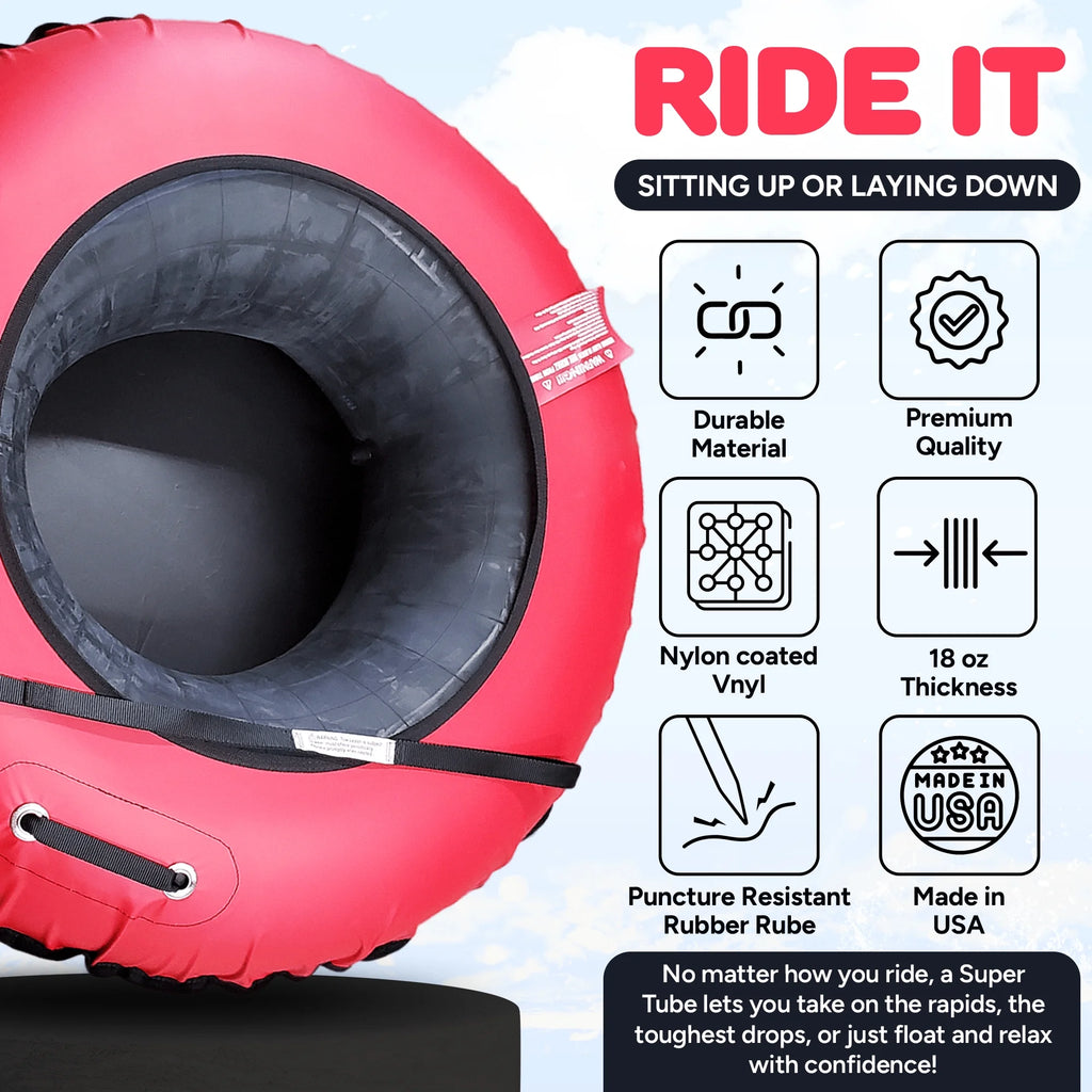 Red Heavy Duty Inflatable River Tube N748923
