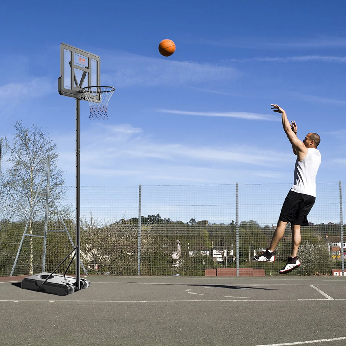 Basketball Hoop Adjustable Height Backboard System L79421