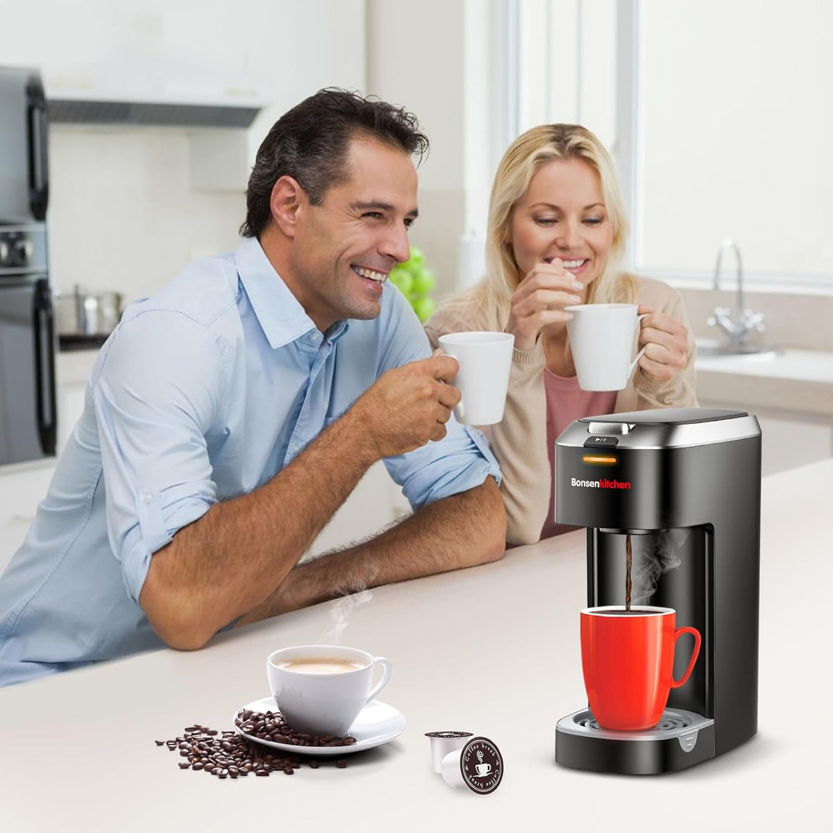 Single Serve Coffee Maker for K Cup Capsule, Brew Sizes 6 to 12oz M647330