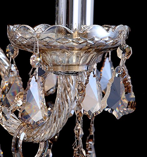 Cognac 8 Lights K9 Crystal Chandelier Ceiling Pendant Lamp 31x28 Inch H91159