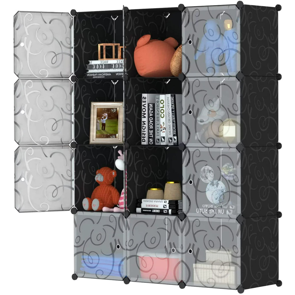 14'' x 14'' 12 Cube Storage Organizer with Doors X73900