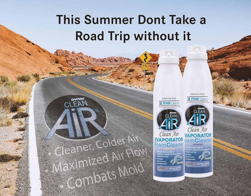 Automotive Foaming AC Evaporator Coil Cleaner & Refresher, Unscented, Pack of 2 W37126