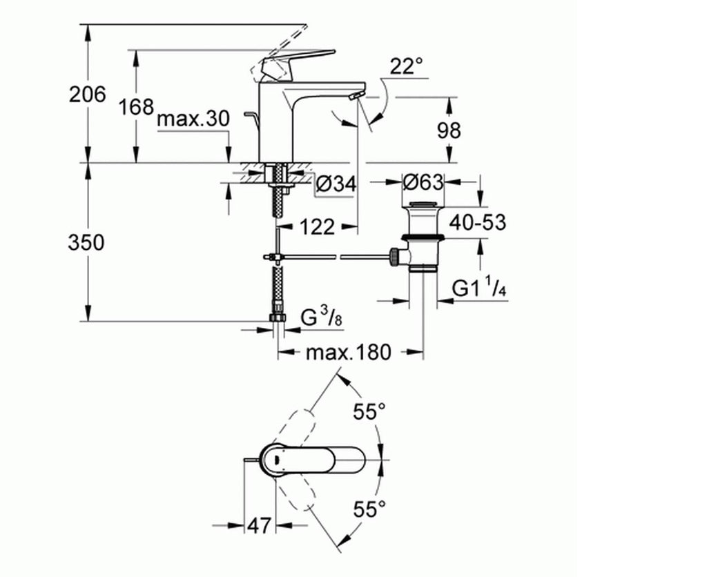 Chrome Basin Mixer O445472