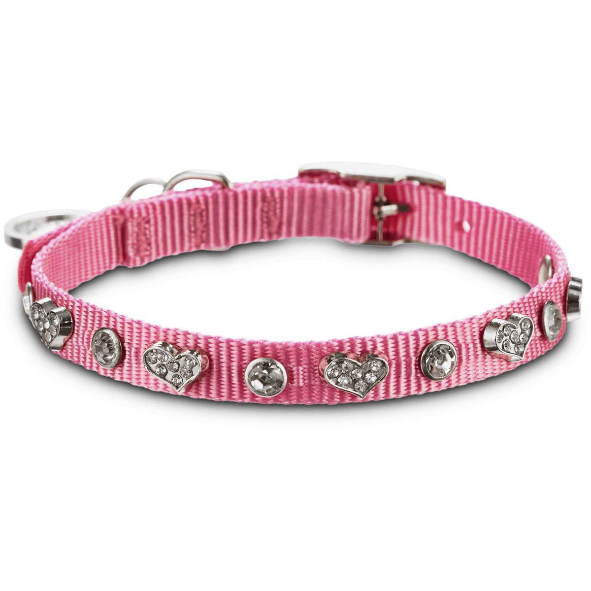 Pink Heart Bling Dog Collar G956505