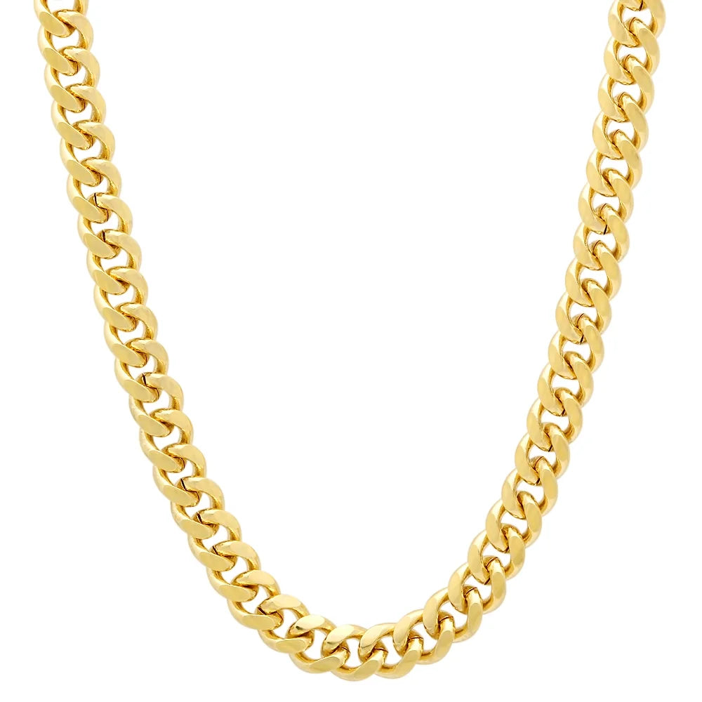 14K Gold Plated Natal Cross Pendant with 30" Curb Chain Necklace Set L292941