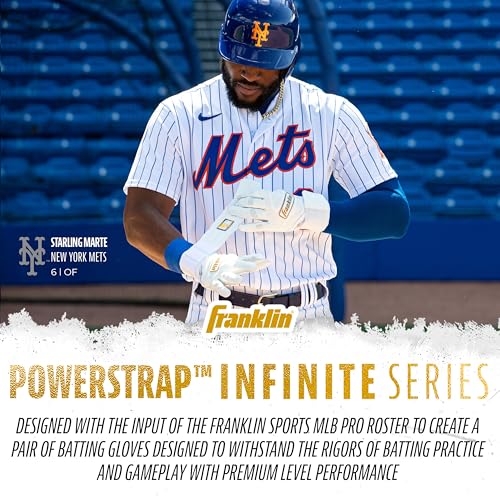 MLB Batting Gloves - Durable Full Wrap Cage Practice Gloves - Heavy Duty Leather F78394