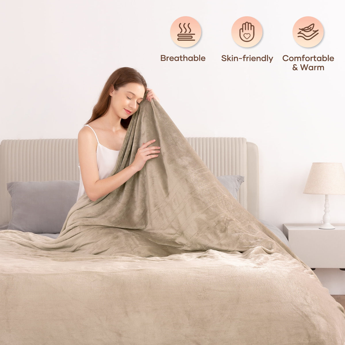 Electric Blanket Full Size Flannel Machine Washable H246