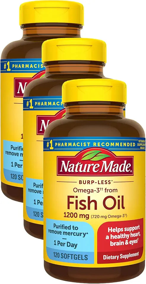 1200 mg Fish Oil Omega 3 Softgels C19370