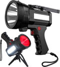 Rechargeable 100000 Lumens LED Spotlight with Red Lens E60381