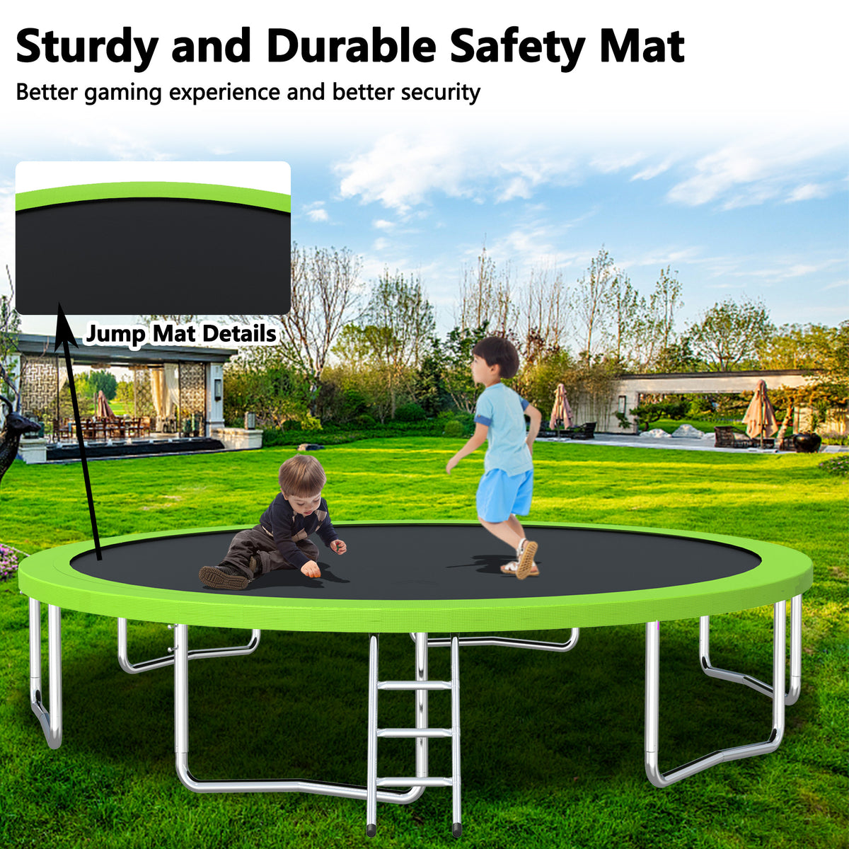 1300LB 15FT Trampoline with Enclosure D54298