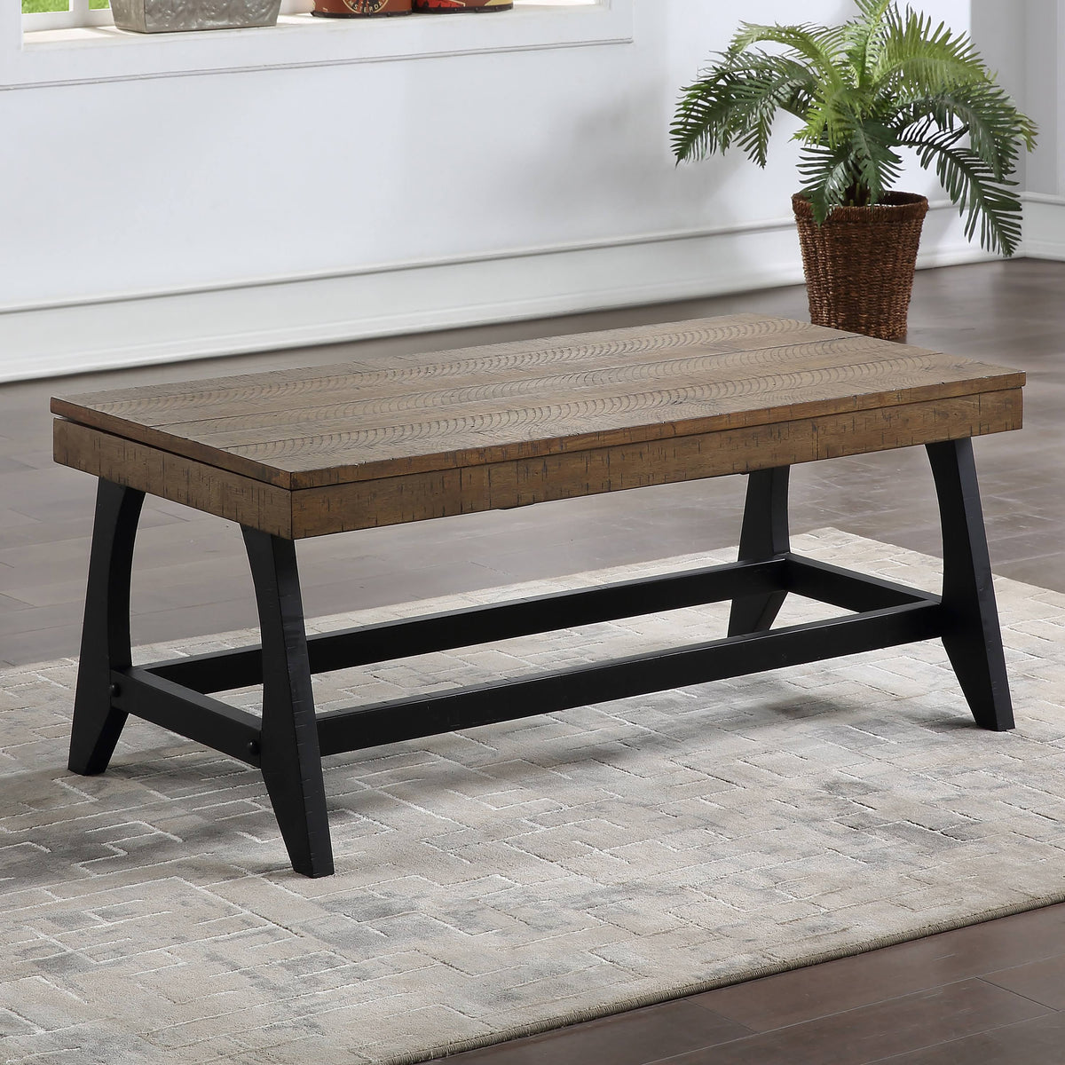 Caramel and Ebony Lift-Top Coffee Table O2848