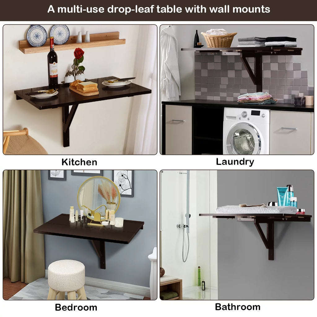 Wall-Mounted Drop-Leaf Folding Table I645741
