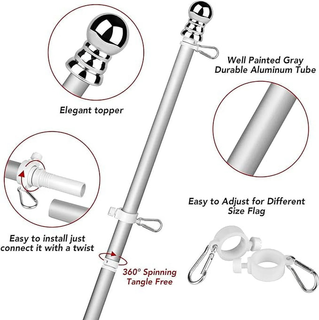Black Wall Mount Flag Pole Kit J96164