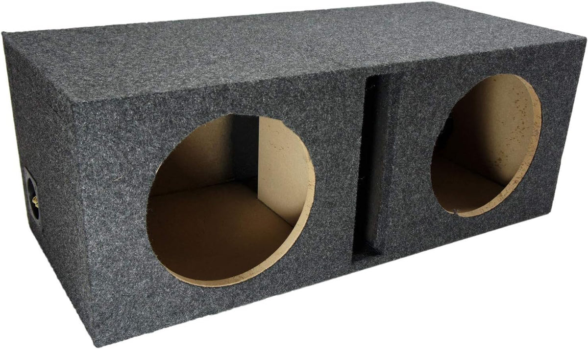Compatible with Universal Car Dual 10 Loaded Vented Port Sub Box Enclosure with Amplifier V18684