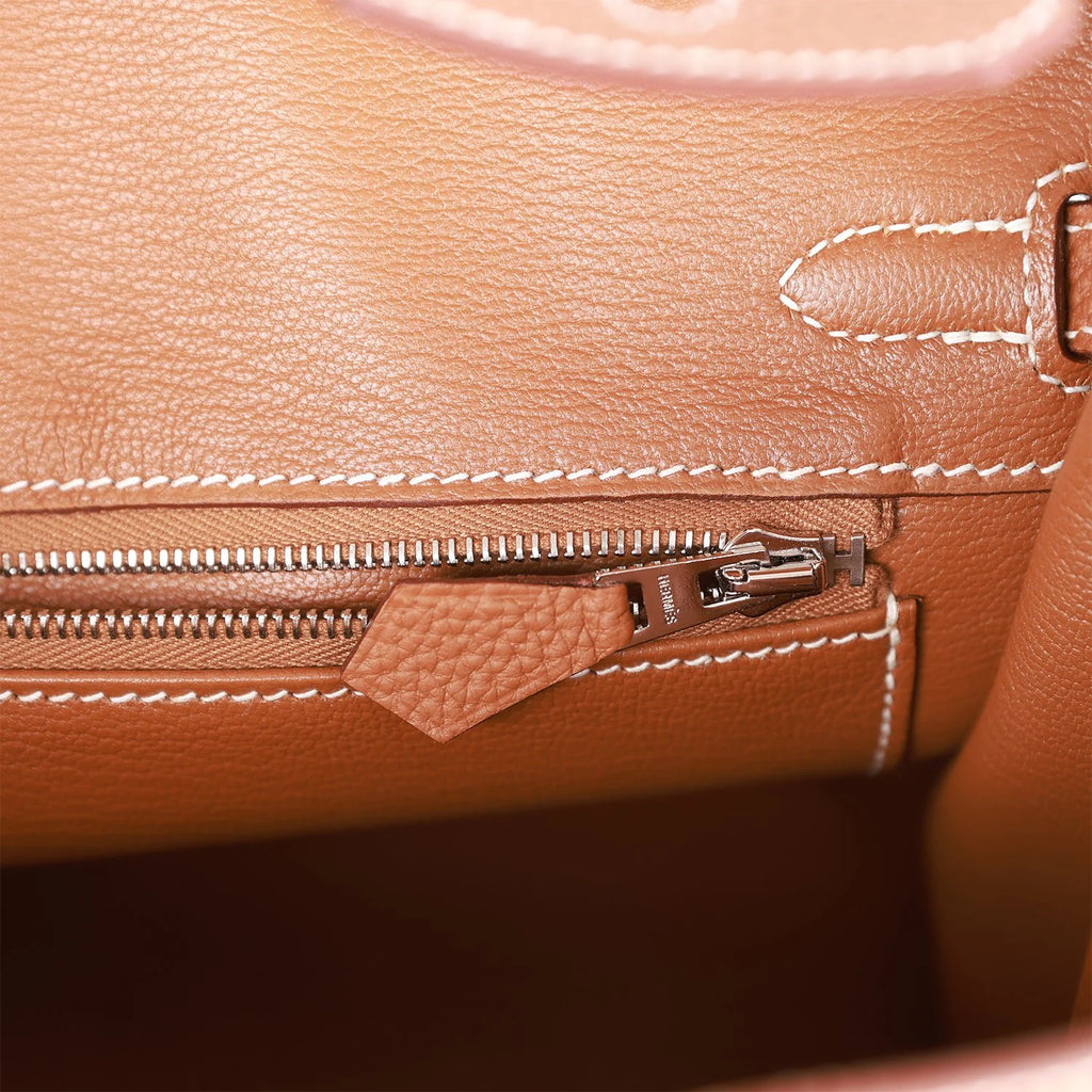 Gold Togo Palladium Hardware Handbag O217