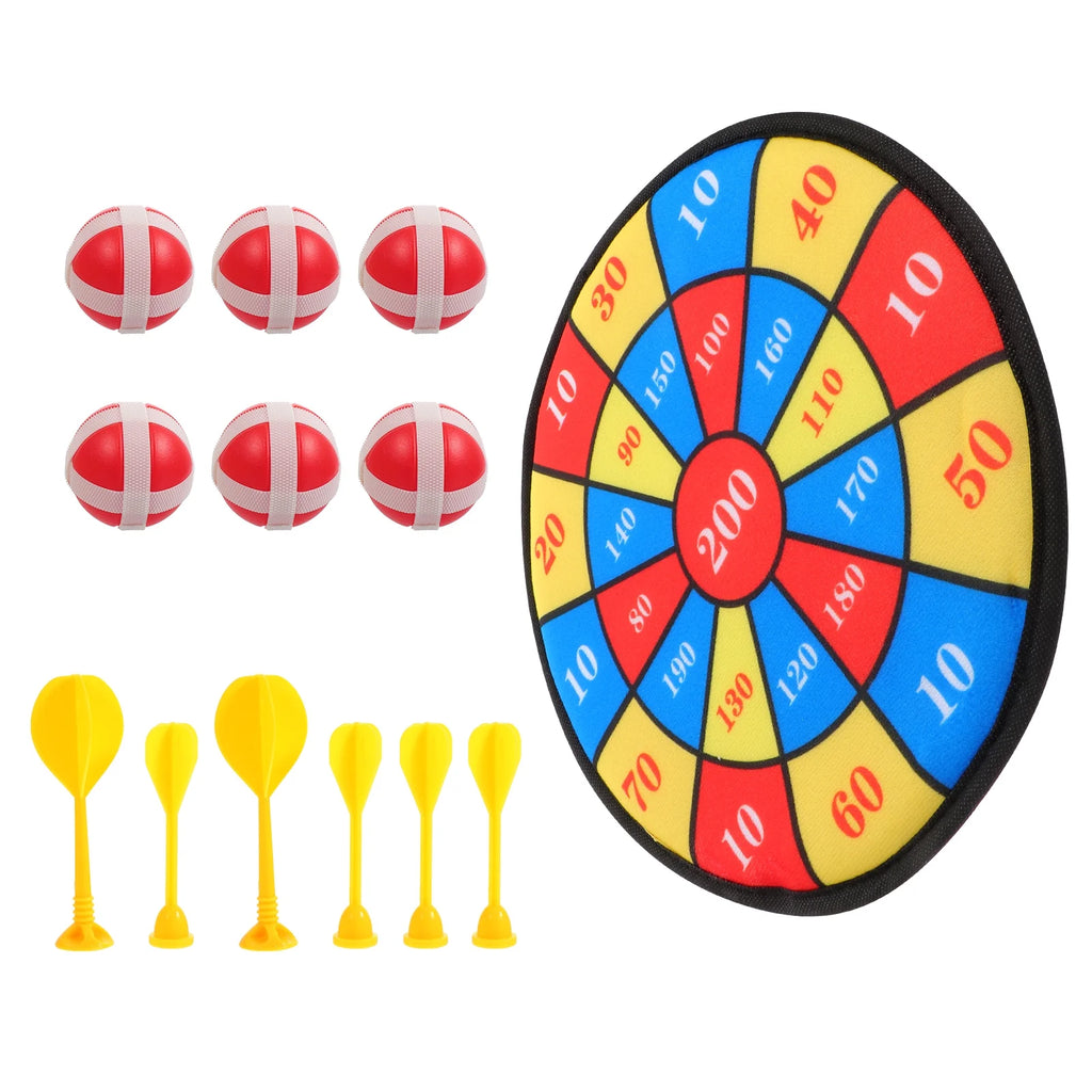 13 Pcs Kids Sticky Balls Darts Board Toys M961