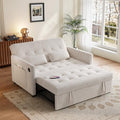 Beige Corduroy 2 Seater Convertible Sleeper Sofa T2728
