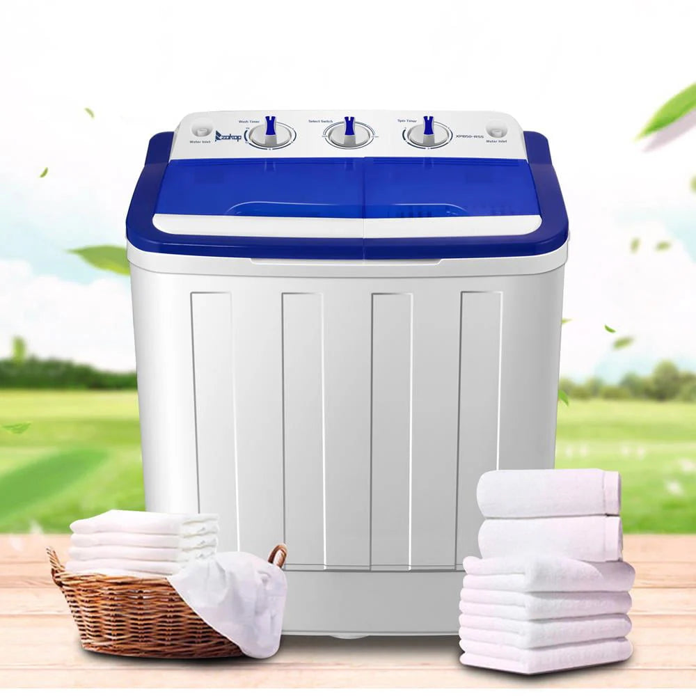 Portable Twin Tub 16.6lbs Washer & Dryer, White S10296