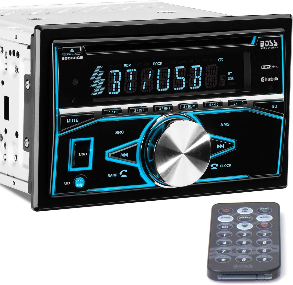 Double Din Bluetooth Car Stereo with CD, USB, AUX, AM/FM Radio Receiver J375