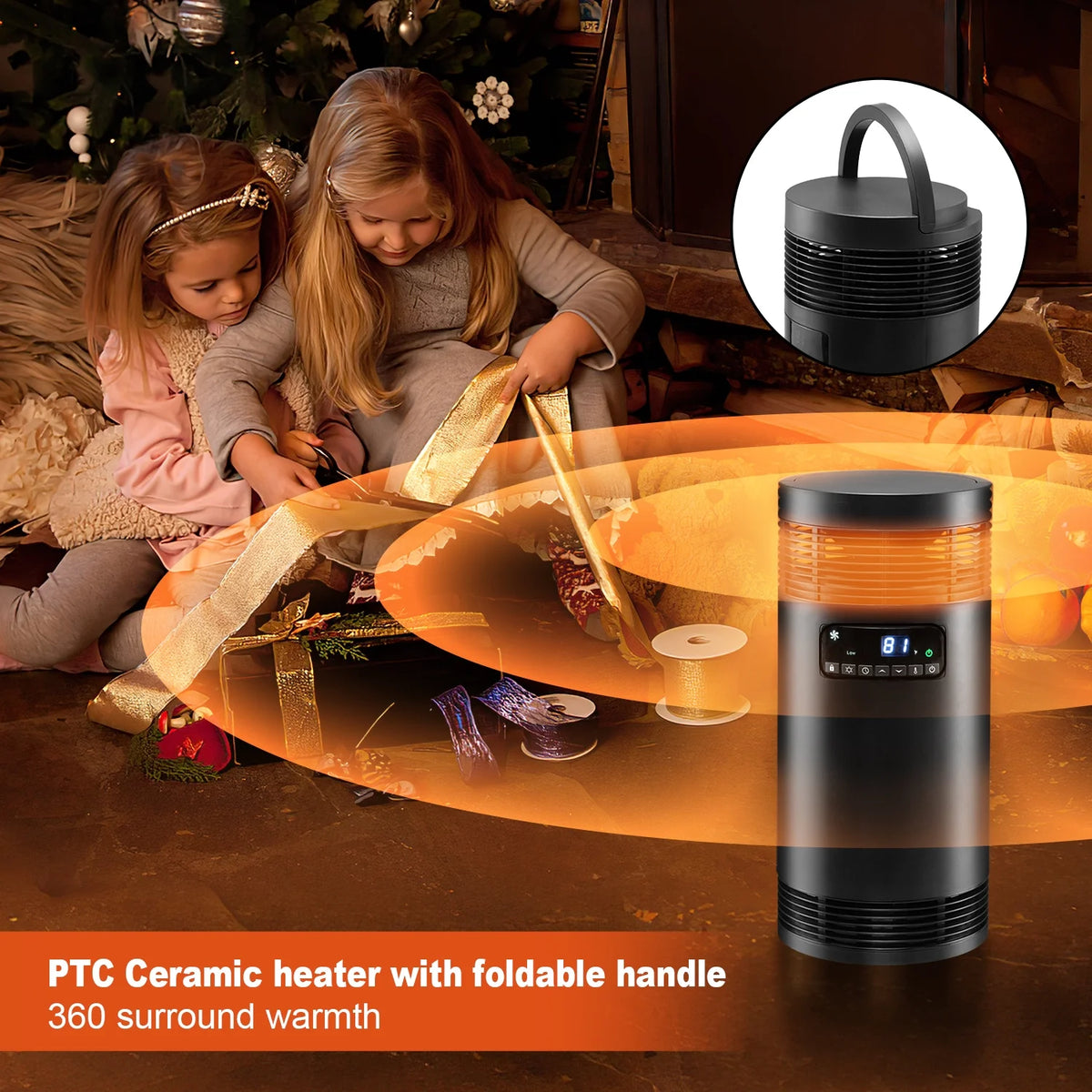1500W PTC Ceramic Space Heater with Thermostat S894542