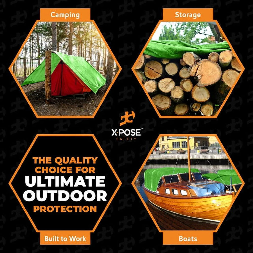 Blue 5' x 7' Waterproof Poly Tarp D245