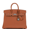 Gold Togo Palladium Hardware Handbag O217