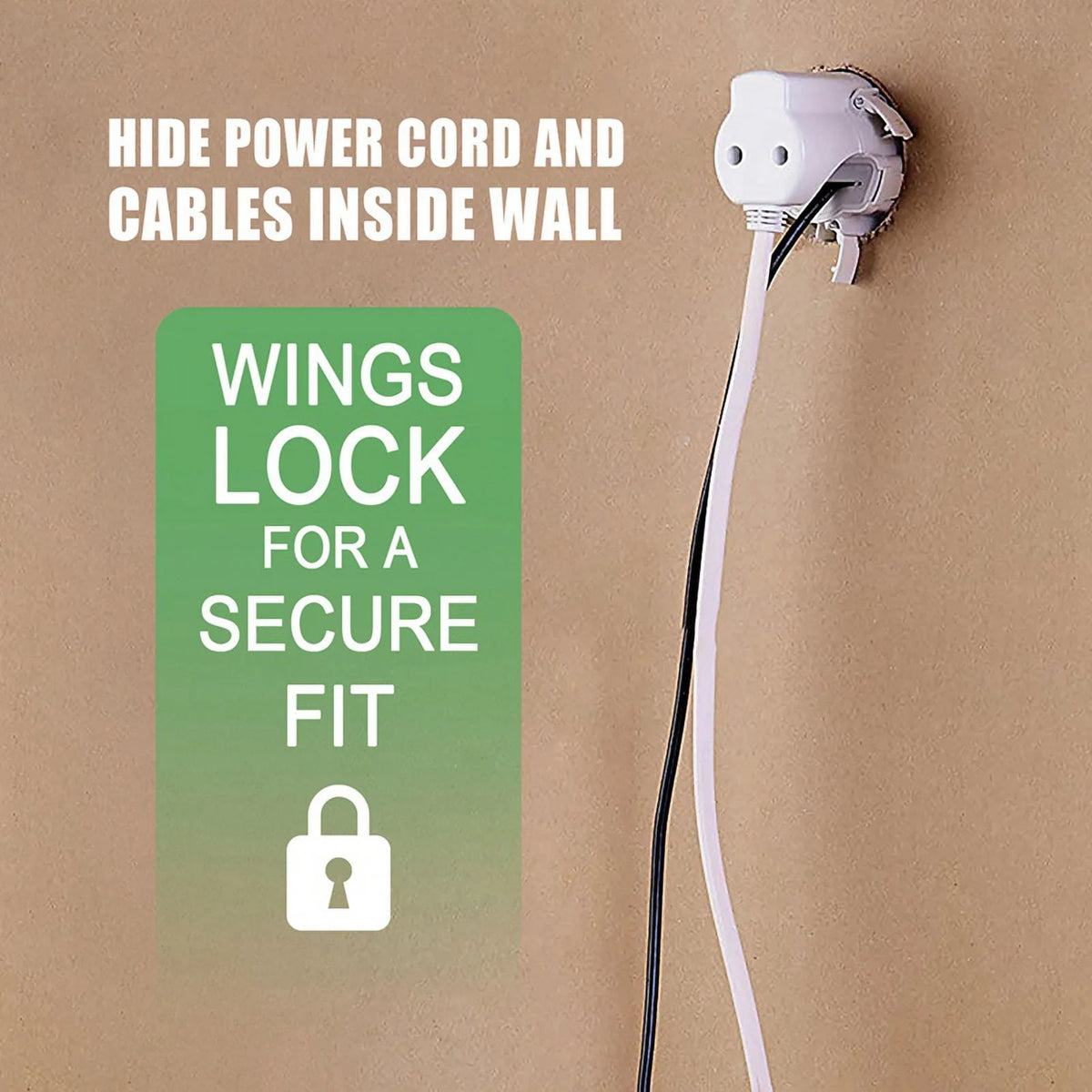 White Plastic In-Wall Cable Management Kit P89766