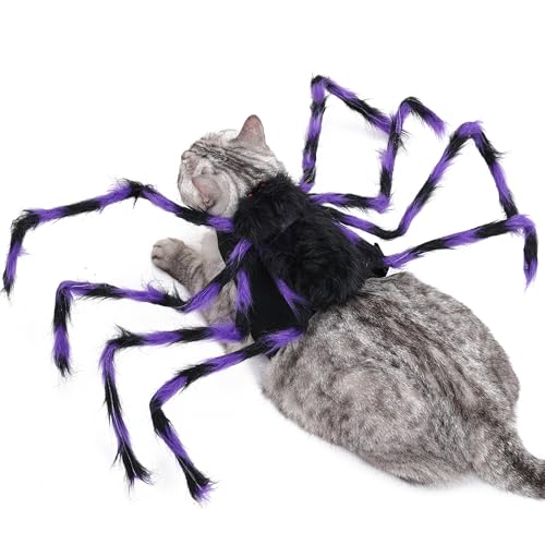 Furry Purple and Black 8 Legs Dog Cat Costume J45422