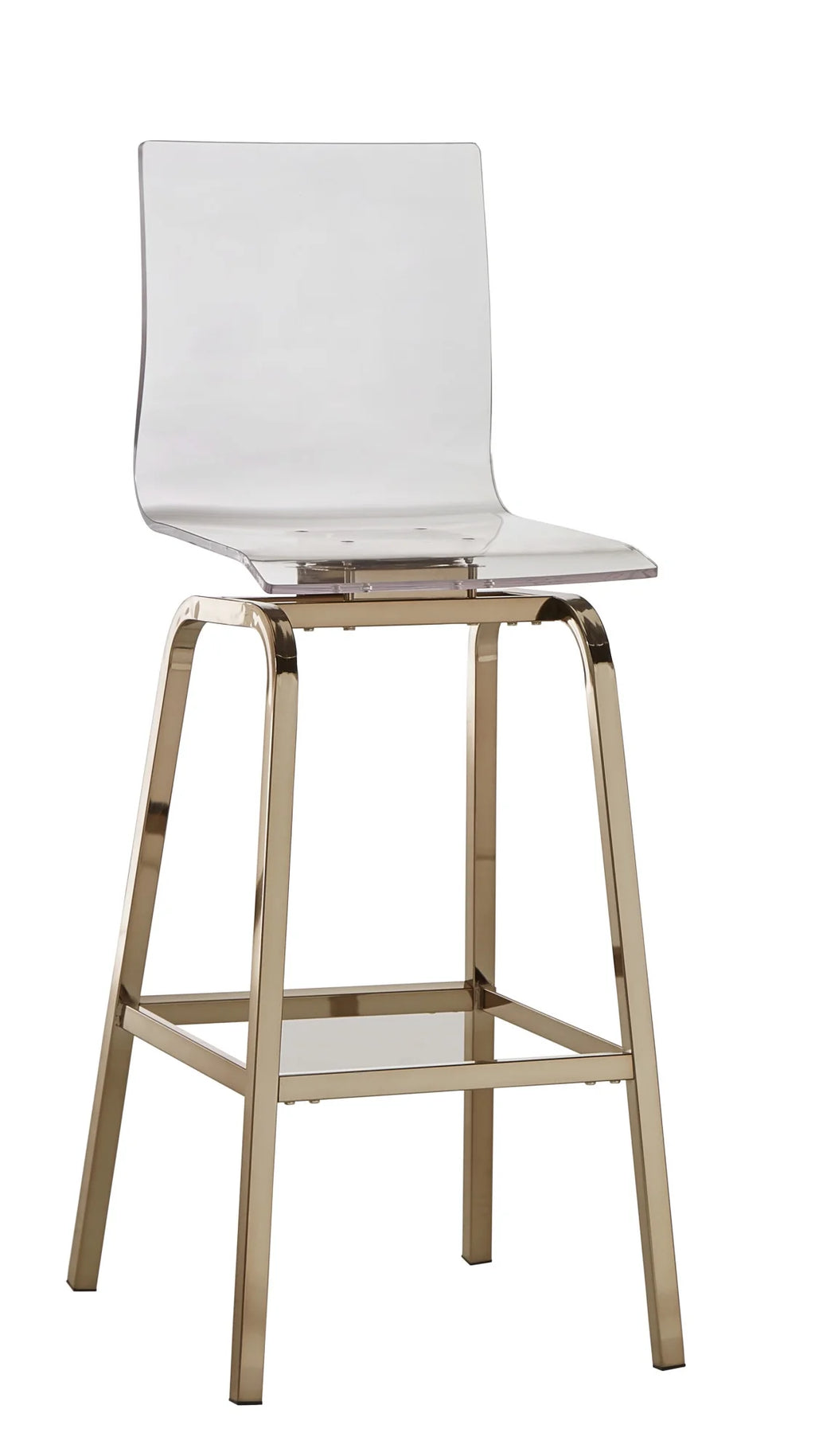 Champagne Gold Acrylic Swivel Bar Stools, Set 2 J1145