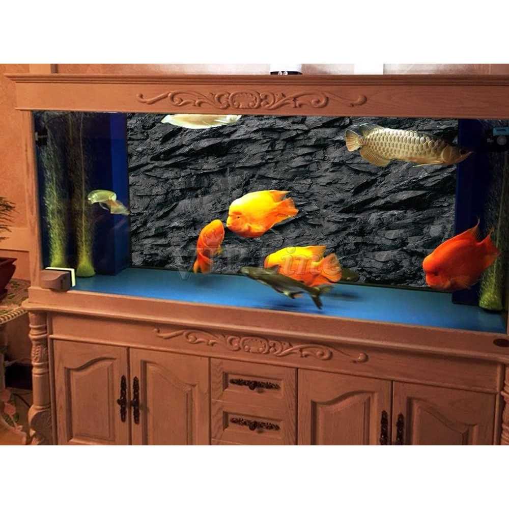 Black Stone Texture Aquarium Background Poster G55505