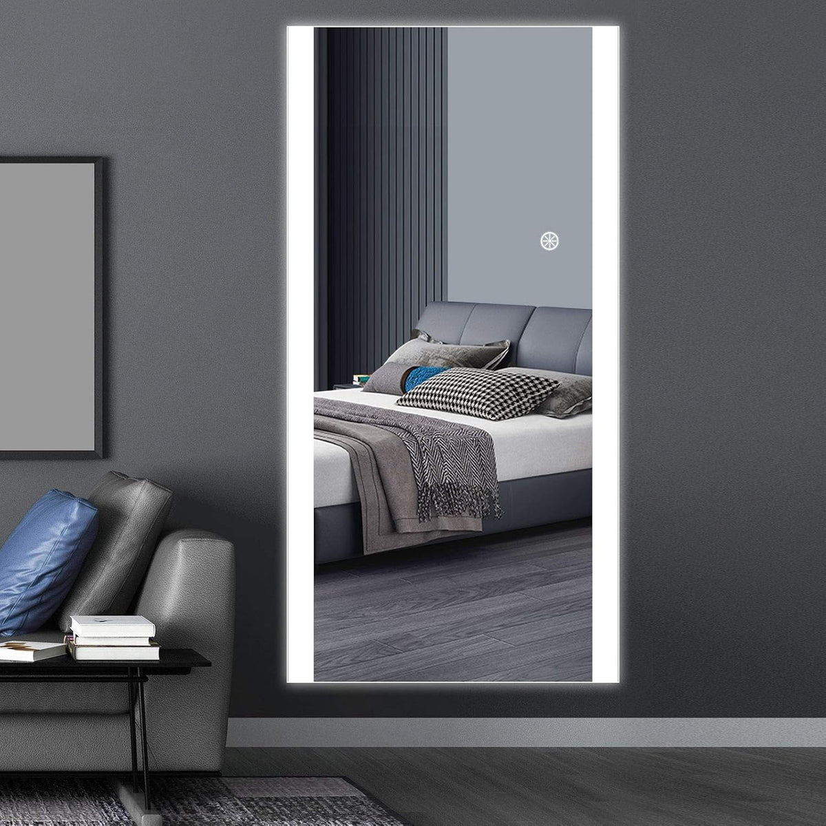 47x22 Full Length LED Wall Mounted Mirror Z769451