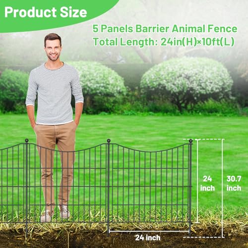 24 in(H) X 10 ft(L) Rustproof Metal Wire Garden Fence H969161