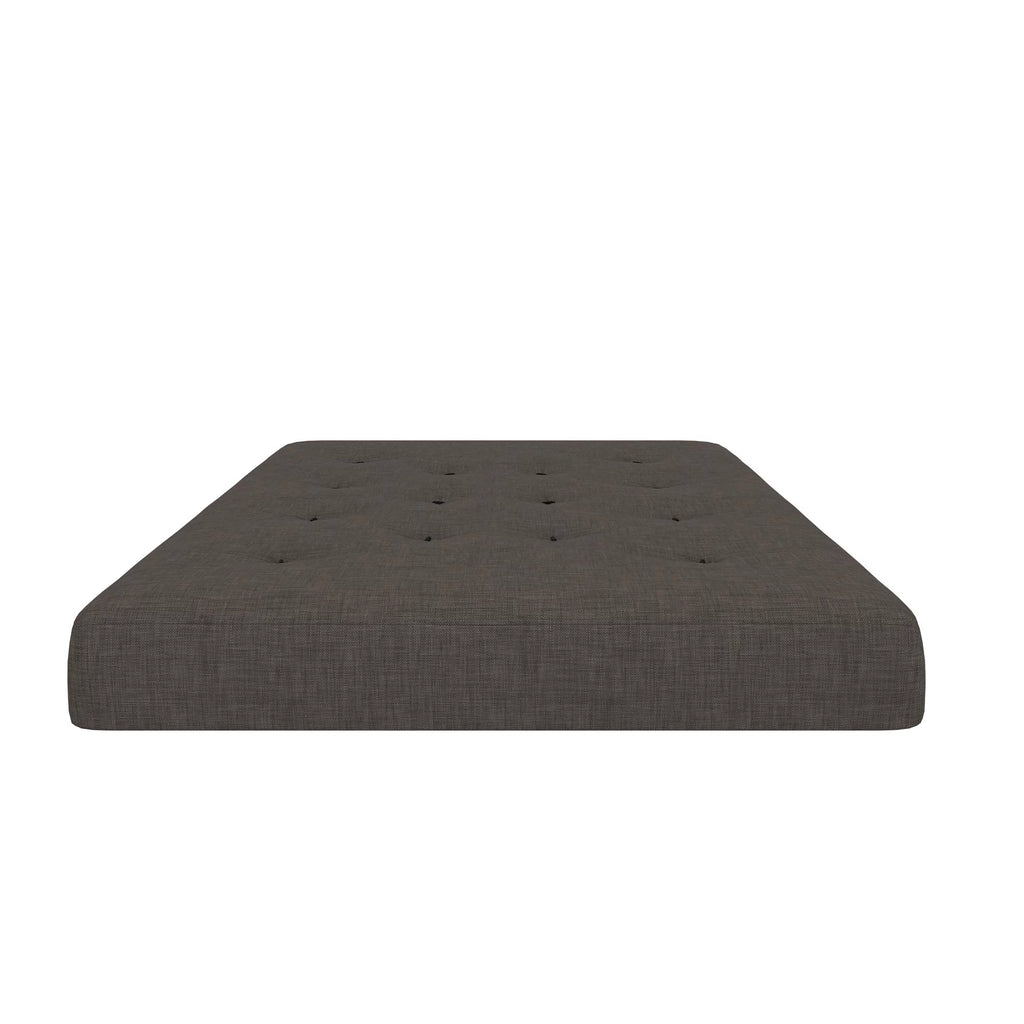 Full True Black Polyester Linen Futon Mattress Y7585
