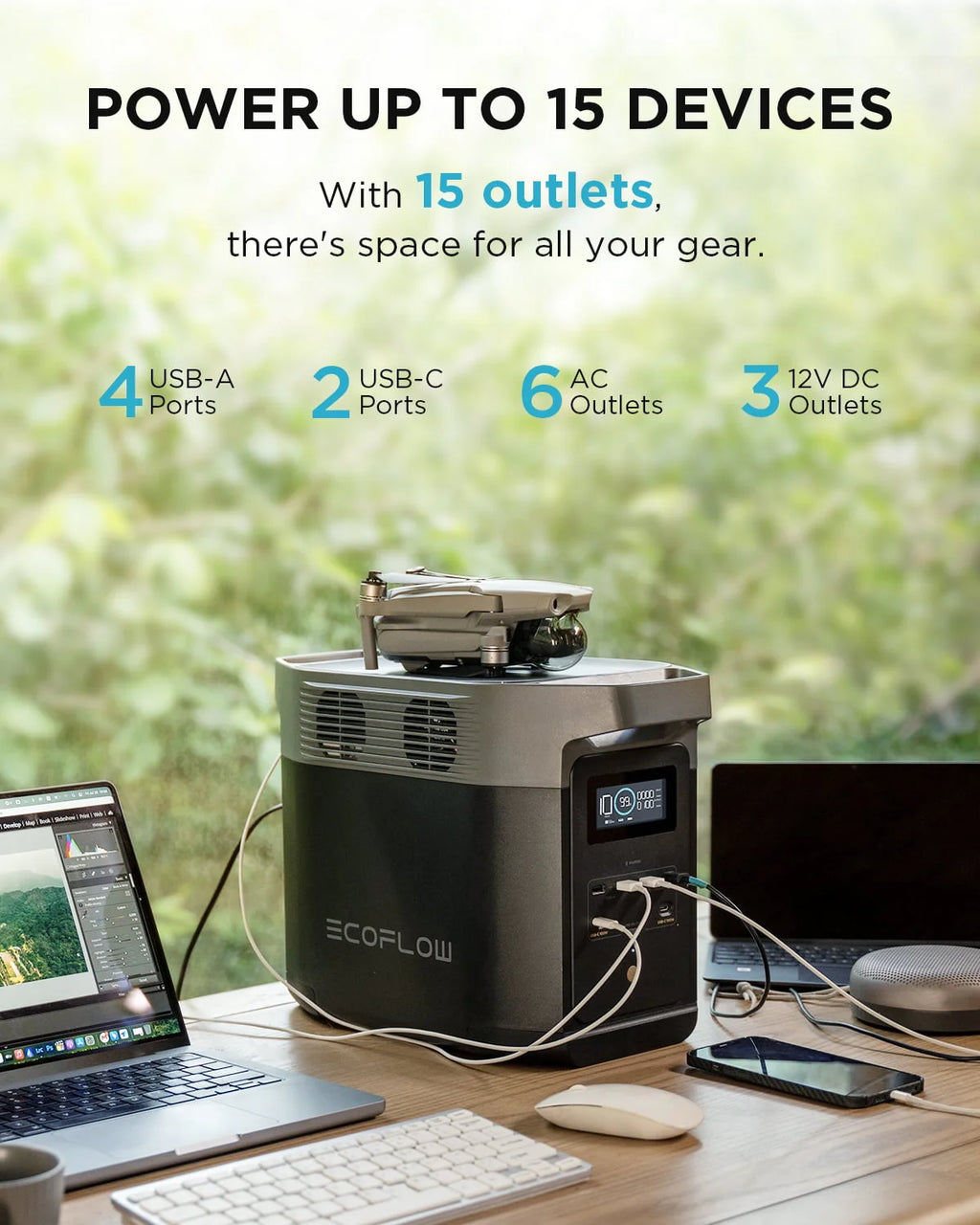 Portable Power Station 1024Wh to 2048Wh 2200W Solar Generator Z115