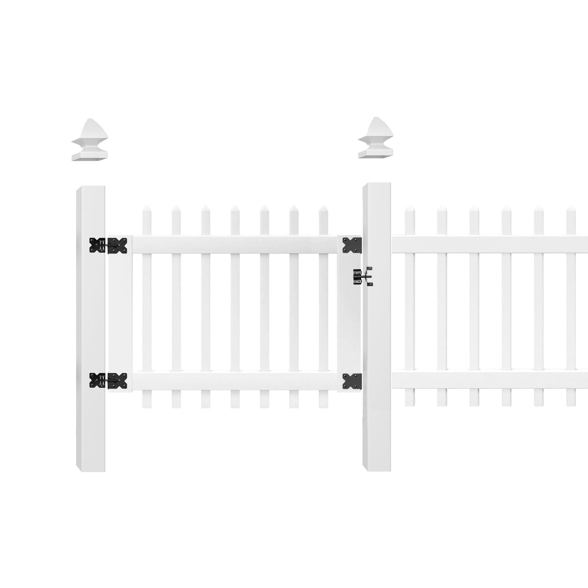 White Vinyl Picket Fence Gate O296