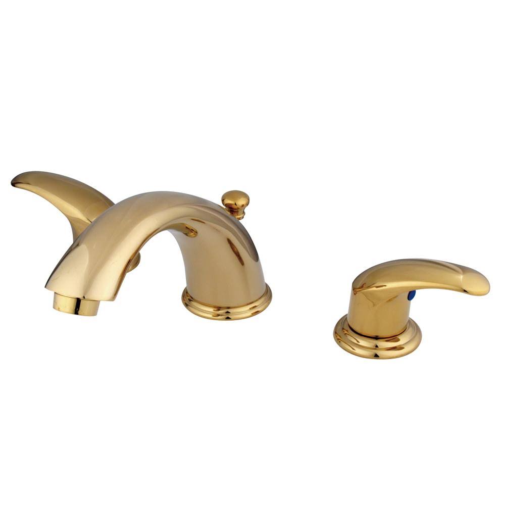 Satin Nickel Polished Brass Two Handle Widespread Lavatory Faucet with Brass Pop-Up P283573