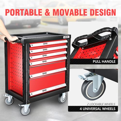 Green 7-Drawer Rolling Tool Cabinet Chest O4443