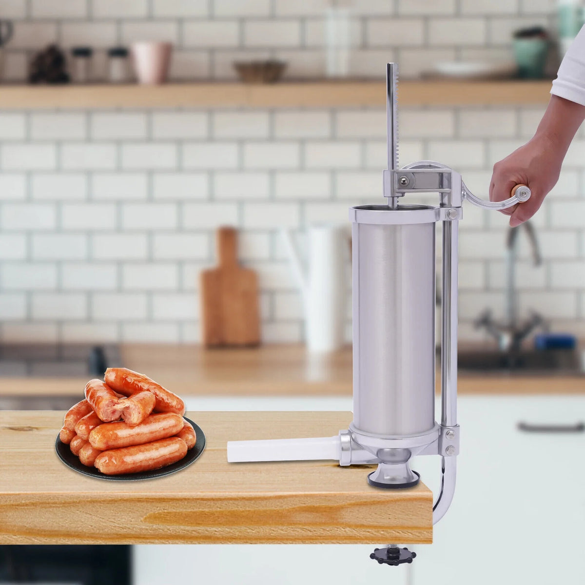 2.5L Stainless Steel Sausage Filler Meat Stuffer O15016