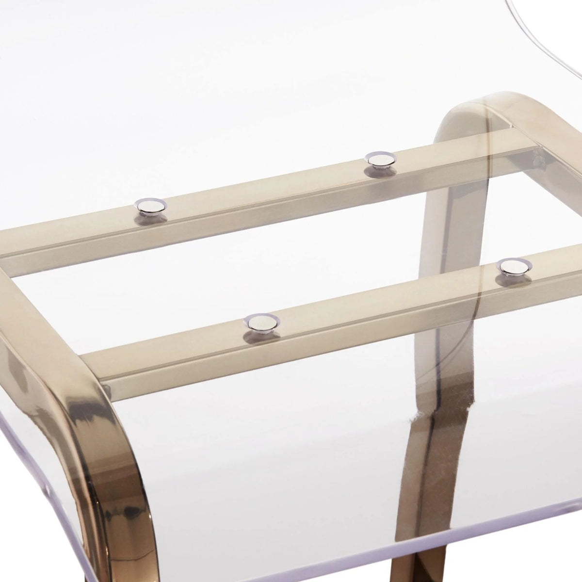 Champagne Gold Acrylic Swivel Bar Stools, Set 2 J1145
